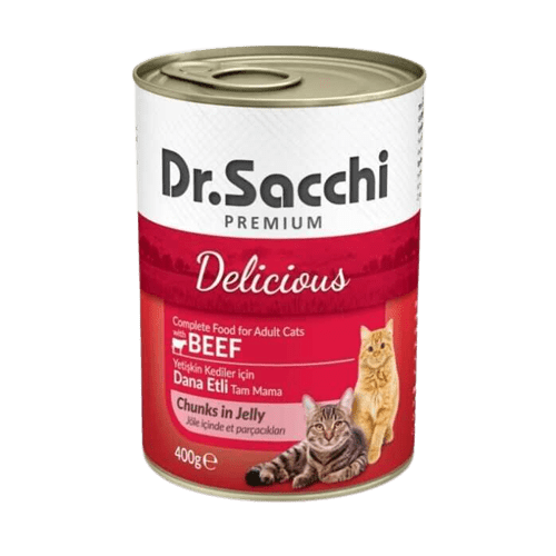 Dr.Sacchi Sığır Etli Yetişkin Kedi Konservesi 400gr