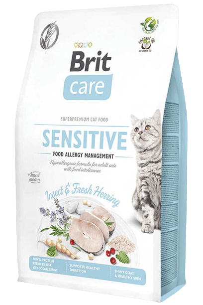Brit Care Hipoalerjenik Sensitive Ringa Balıklı &Böcekli Tahılsız Hassas Yetişkin Kedi Maması 2 Kg