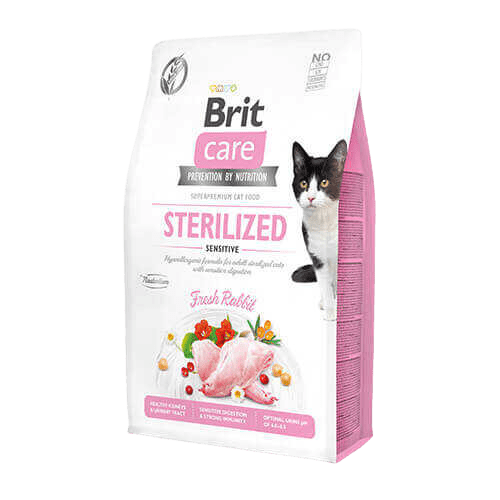 Brit Care Hipoalerjenik Sterilized Sensitive Tavşanlı Tahılsız Kısırlaştırımış Kedi Maması 7 Kg 