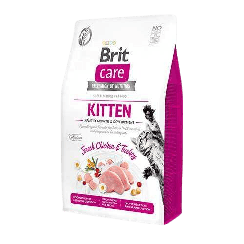 Brit Care Hipoalerjenik Kitten Tahılsız Tavuk ve Hindili Yavru Kedi Maması 2 Kg