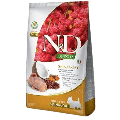 N&D Quinoa Skin&Coat Bıldırcın Etli Kinoalı Hindistan Cevizli Yetişkin Köpek Maması 2,5kg
