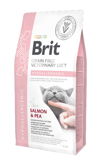 Brit Veterinary Diet Hypo-Allergenic Cilt Sağlığı Destekleyici Tahılsız Kedi Maması