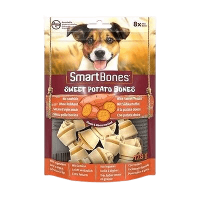 SmartBones Tavuk ve Tatlı Patatesli Mini Düğüm Kemik Köpek Ödülü 128 Gr