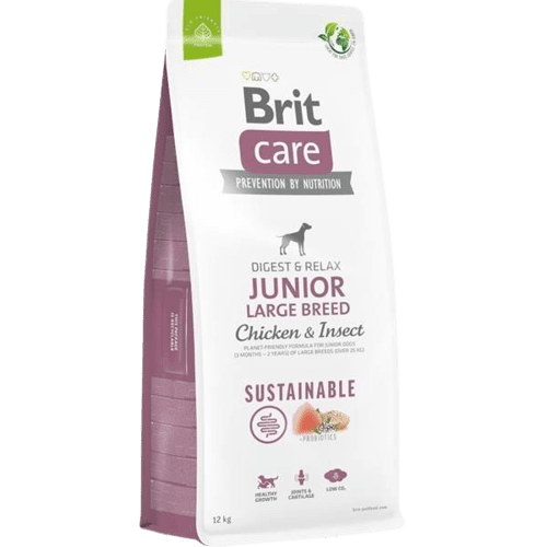 Brit Care Junior Digest & Relax Tavuklu Böcek Proteinli Büyük Irk Yavru Köpek Maması 12 Kg
