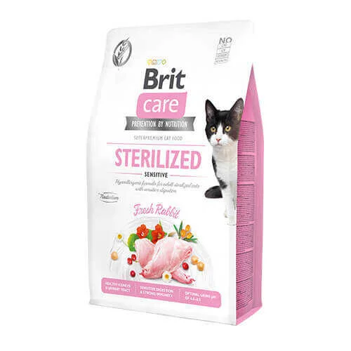 Brit Care Hipoalerjenik Sterilized Sensitive Tavşanlı Tahılsız Kısırlaştırımış Kedi Maması 7 Kg